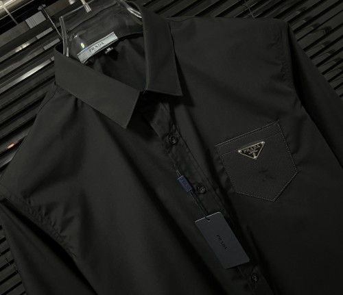 Prada Women Mens Long Sleeve Shirts Luxury Brand Mens Shirt Top Quality Whatsapp 【+1-3239614486】