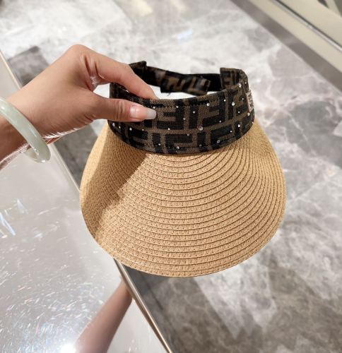 Fendi Womens Visor Hat Luxury Brand Design Fendi Cap with Original Box Whatsapp 【+1-3239614486】