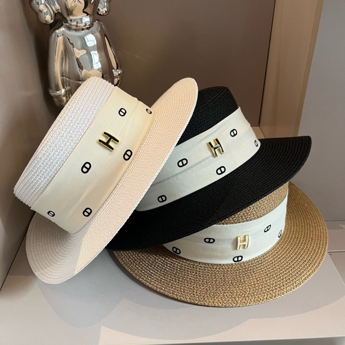 Hermes Womens Hats Luxury Brand Design Hermes Bucket Hat Straw Hat with Original Box Whatsapp 【+1-3239614486】