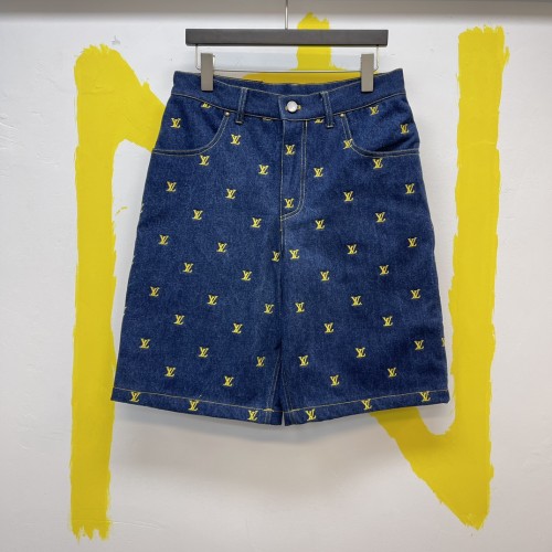 Louis Vuitton Luxury Brand Women Mens Pant Short Jeans Embroidered Signature Denim Shorts 1AFIAN Whatsapp 【+1-3239614486】