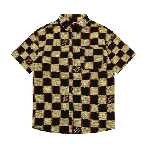 Louis Vuitton Women Mens Short Sleeve Shirts Luxury Brand Mens Shirt Top Quality Whatsapp 【+1-3239614486】