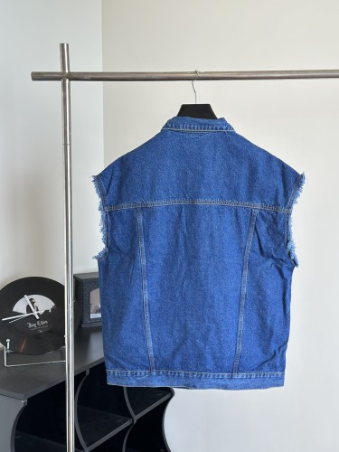 Givenchy Womens Mens Coat Luxury Brand Mens Denim Vest Jacket with Original Box Whatsapp【+1-3239614486】