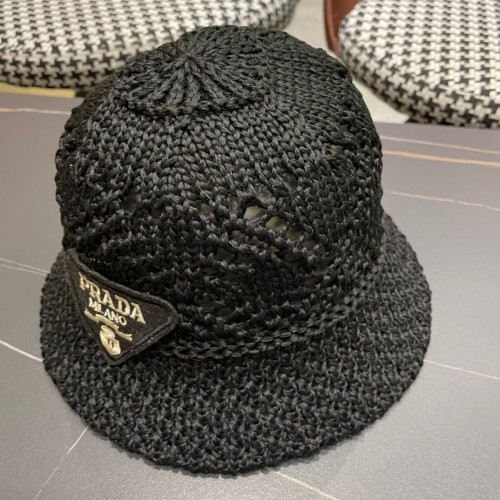 Prada Womens Hats Luxury Brand Design Prada Bucket Hat Straw Hat with Original Box Whatsapp【+1-3239614486】