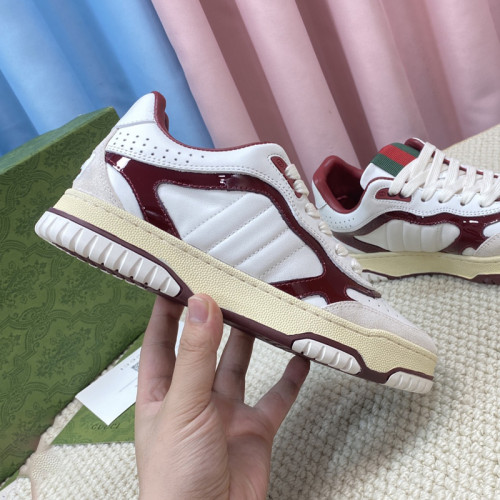 Gucci Mens Shoes Sneakers Luxury Brand Fashion Men's Gucci Re-Web trainer in leather with Original Box Whatsapp【+1-3239614486】