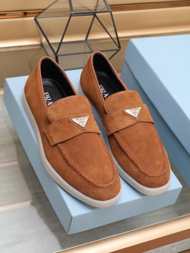 Prada Mens Shoes Casual Loafers for Men Luxury Brand Prada Shoes with Original Box Whatsapp【+1-3239614486】