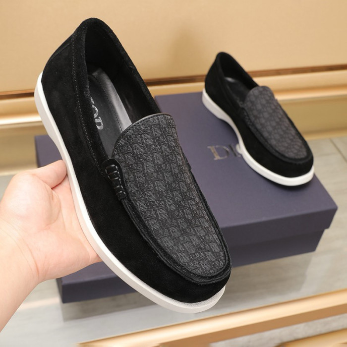 Dior Mens Shoes Loafers Luxury Brand DIOR GRANVILLE LOAFER Suede and Dior Oblique Jacquard 3LO131ZYJ_H969 Whatsapp 【+1-3239614486】