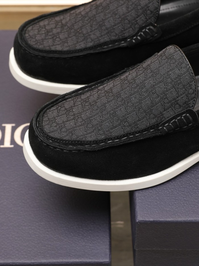 Dior Mens Shoes Loafers Luxury Brand DIOR GRANVILLE LOAFER Suede and Dior Oblique Jacquard 3LO131ZYJ_H969 Whatsapp 【+1-3239614486】