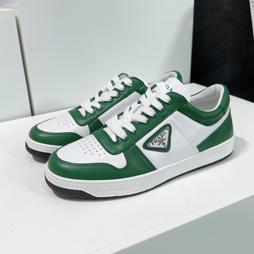 Prada Mens Shoes Casual Luxury Brand Breathable Sneakers with Original Box Downtown leather sneakers 2EE364_3LKG_F098Z Whatsapp【+1-3239614486】