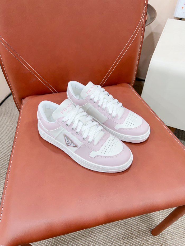 Prada Mens Shoes Casual Luxury Brand Breathable Sneakers with Original Box Downtown leather sneakers 2EE364_3LKG_F098Z with Original Box Whatsapp【+1-3239614486】