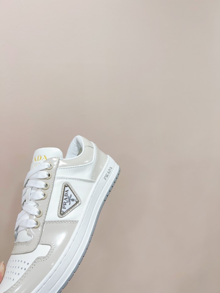 Prada Mens Shoes Casual Luxury Brand Breathable Sneakers with Original Box Downtown leather sneakers 2EE364_3LKG_F098Z with Original Box Whatsapp【+1-3239614486】