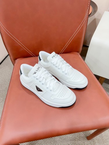Prada Mens Shoes Casual Luxury Brand Breathable Sneakers with Original Box Downtown leather sneakers 2EE364_3LKG_F098Z with Original Box Whatsapp【+1-3239614486】