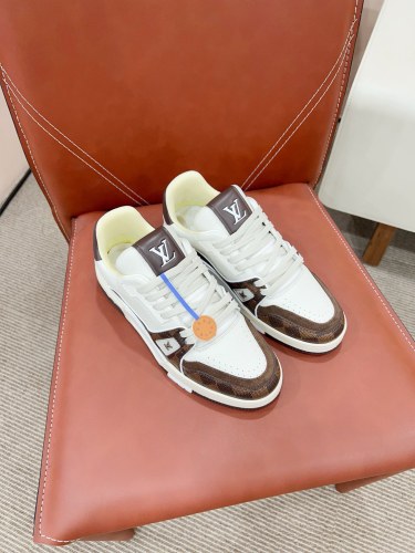 Louis Vuitton Mens Shoes Fashion Sneakers Design Luxury Brand LV TRAINER SNEAKER 1ABLVV Mix of materials with Original Box 1ABLUR Whatsapp 【+1-3239614486】