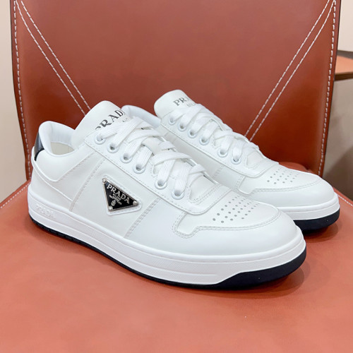 Prada Mens Shoes Casual Luxury Brand Breathable Sneakers with Original Box Downtown leather sneakers 2EE364_3LKG_F098Z with Original Box Whatsapp【+1-3239614486】