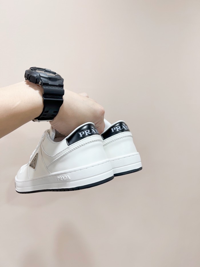 Prada Mens Shoes Casual Luxury Brand Breathable Sneakers with Original Box Downtown leather sneakers 2EE364_3LKG_F098Z with Original Box Whatsapp【+1-3239614486】