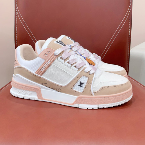 Louis Vuitton Mens Shoes Fashion Sneakers Design Luxury Brand LV TRAINER SNEAKER 1ABLVV Mix of materials with Original Box 1ABLUR Whatsapp 【+1-3239614486】