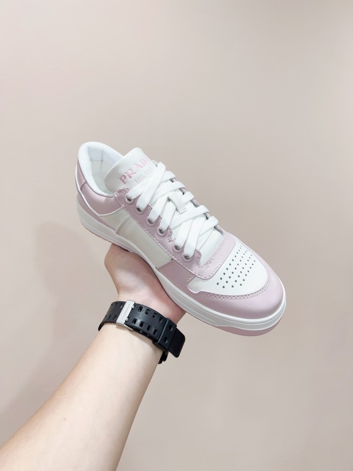 Prada Mens Shoes Casual Luxury Brand Breathable Sneakers with Original Box Downtown leather sneakers 2EE364_3LKG_F098Z with Original Box Whatsapp【+1-3239614486】