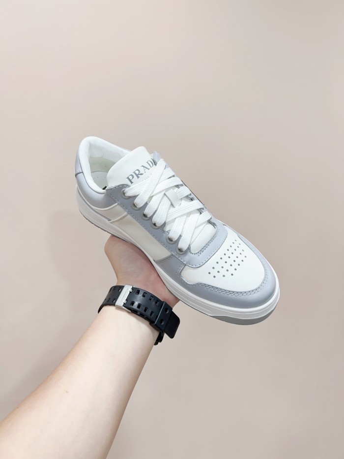 Prada Mens Shoes Casual Luxury Brand Breathable Sneakers with Original Box Downtown leather sneakers 2EE364_3LKG_F098Z with Original Box Whatsapp【+1-3239614486】