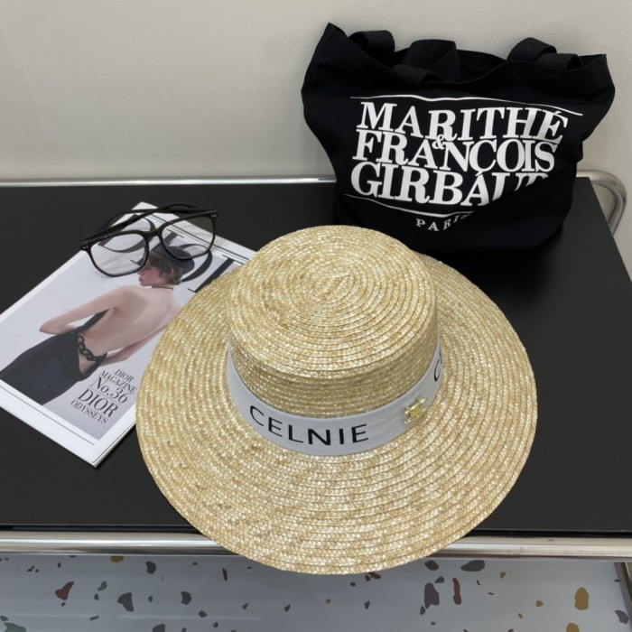 Celine Womens Hats Luxury Brand Design Celine Straw Hat with Original Box Whatsapp 【+1-3239614486】