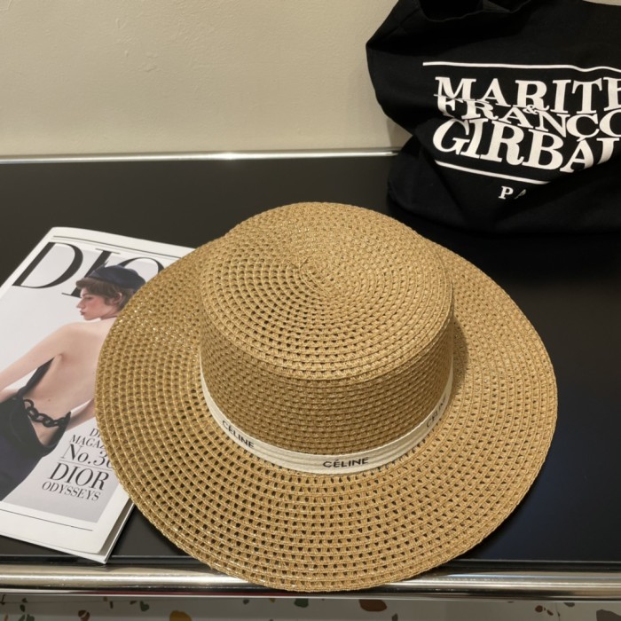 Celine Womens Hats Luxury Brand Design Celine Straw Hat with Original Box Whatsapp 【+1-3239614486】