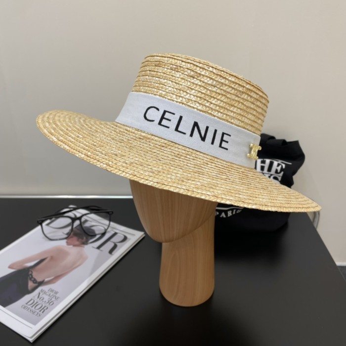 Celine Womens Hats Luxury Brand Design Celine Straw Hat with Original Box Whatsapp 【+1-3239614486】