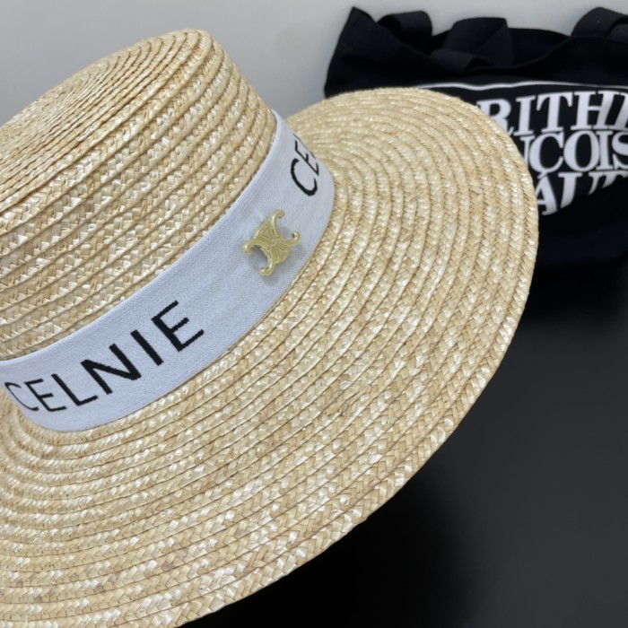 Celine Womens Hats Luxury Brand Design Celine Straw Hat with Original Box Whatsapp 【+1-3239614486】
