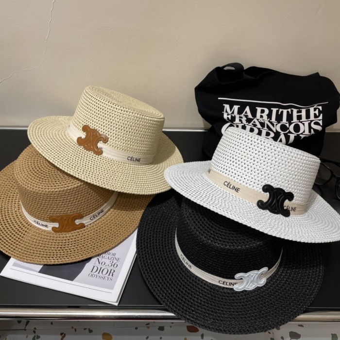 Celine Womens Hats Luxury Brand Design Celine Straw Hat with Original Box Whatsapp 【+1-3239614486】