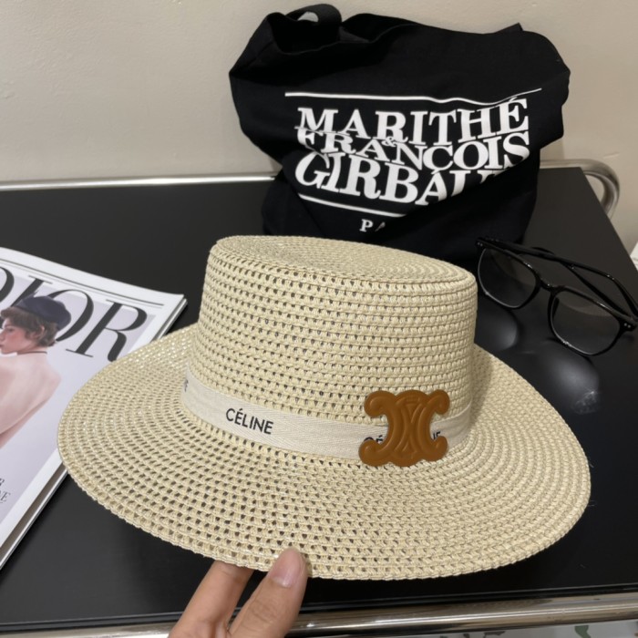 Celine Womens Hats Luxury Brand Design Celine Straw Hat with Original Box Whatsapp 【+1-3239614486】