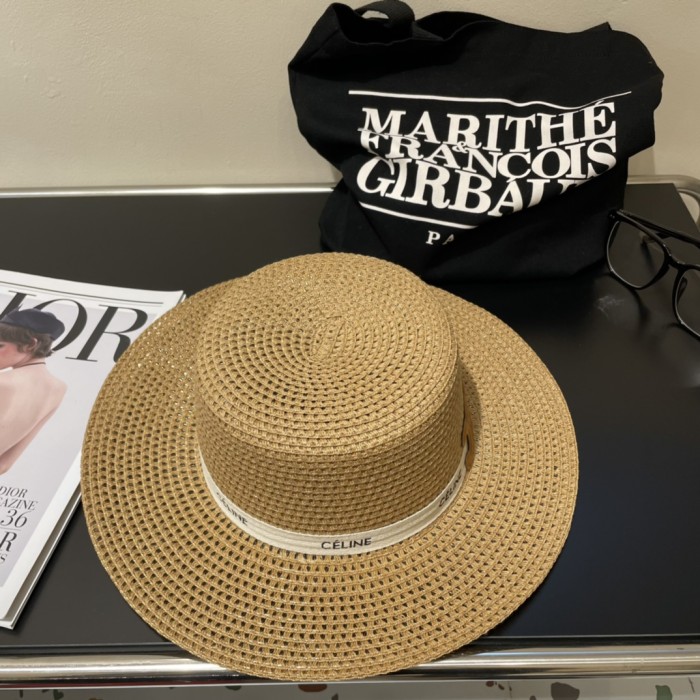 Celine Womens Hats Luxury Brand Design Celine Straw Hat with Original Box Whatsapp 【+1-3239614486】