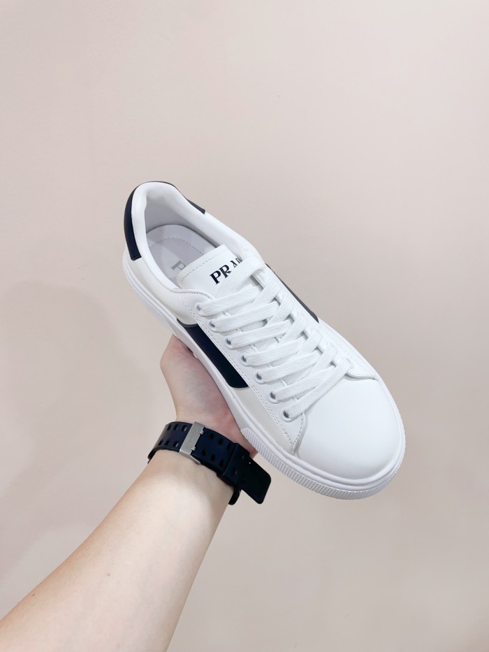 Prada Womens Shoes Sneakers Casual Luxury Brand Breathable Sneakers with Original Box Downtown leather sneakers 2EE364_3LKG_F098Z with Original Box Whatsapp【+1-3239614486】