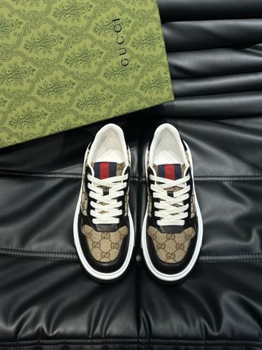 Gucci Mens Shoes Sneakers Luxury Brand Fashion Men's Gucci Re-Web trainer in leather with Original Box Whatsapp【+1-3239614486】