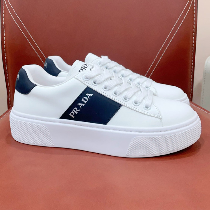 Prada Womens Shoes Sneakers Casual Luxury Brand Breathable Sneakers with Original Box Downtown leather sneakers 2EE364_3LKG_F098Z with Original Box Whatsapp【+1-3239614486】