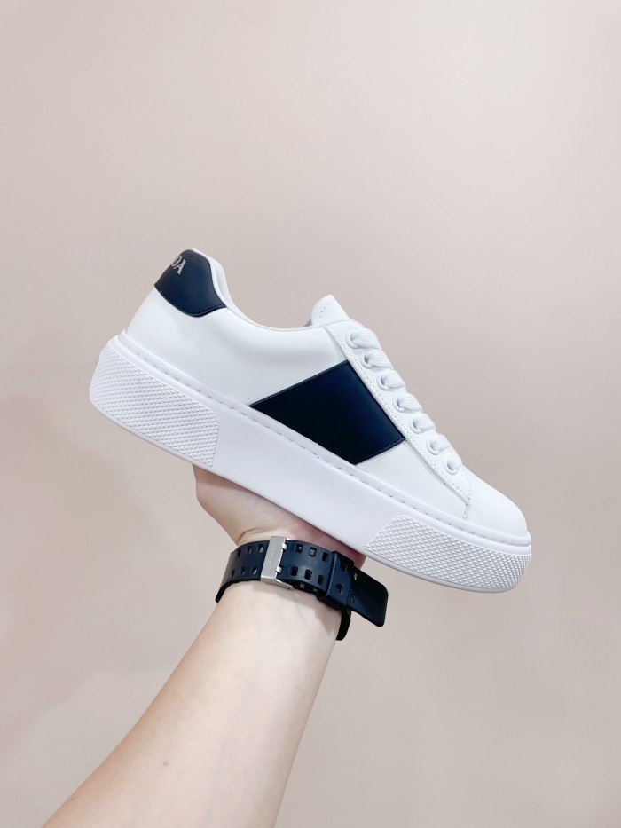 Prada Womens Shoes Sneakers Casual Luxury Brand Breathable Sneakers with Original Box Downtown leather sneakers 2EE364_3LKG_F098Z with Original Box Whatsapp【+1-3239614486】