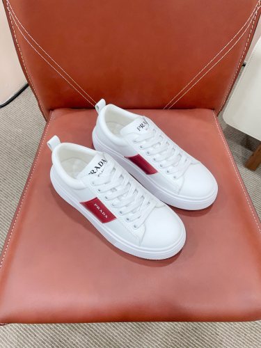 Prada Womens Shoes Sneakers Casual Luxury Brand Breathable Sneakers with Original Box Downtown leather sneakers 2EE364_3LKG_F098Z with Original Box Whatsapp【+1-3239614486】