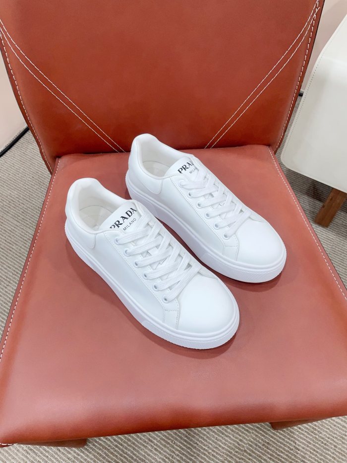 Prada Womens Shoes Sneakers Casual Luxury Brand Breathable Sneakers with Original Box Downtown leather sneakers 2EE364_3LKG_F098Z with Original Box Whatsapp【+1-3239614486】