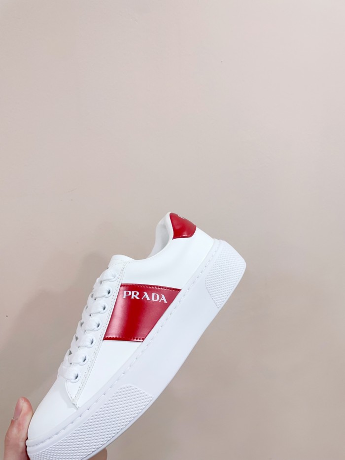 Prada Womens Shoes Sneakers Casual Luxury Brand Breathable Sneakers with Original Box Downtown leather sneakers 2EE364_3LKG_F098Z with Original Box Whatsapp【+1-3239614486】