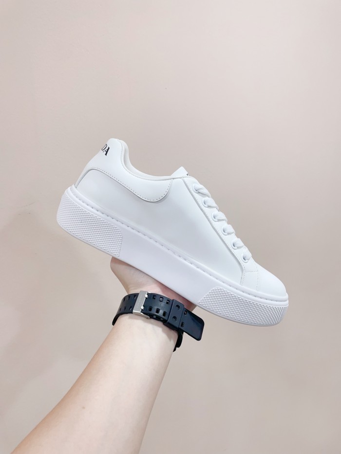 Prada Womens Shoes Sneakers Casual Luxury Brand Breathable Sneakers with Original Box Downtown leather sneakers 2EE364_3LKG_F098Z with Original Box Whatsapp【+1-3239614486】