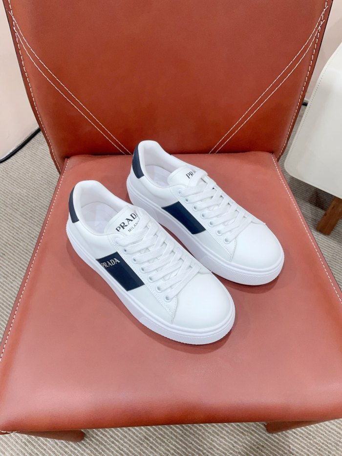 Prada Womens Shoes Sneakers Casual Luxury Brand Breathable Sneakers with Original Box Downtown leather sneakers 2EE364_3LKG_F098Z with Original Box Whatsapp【+1-3239614486】