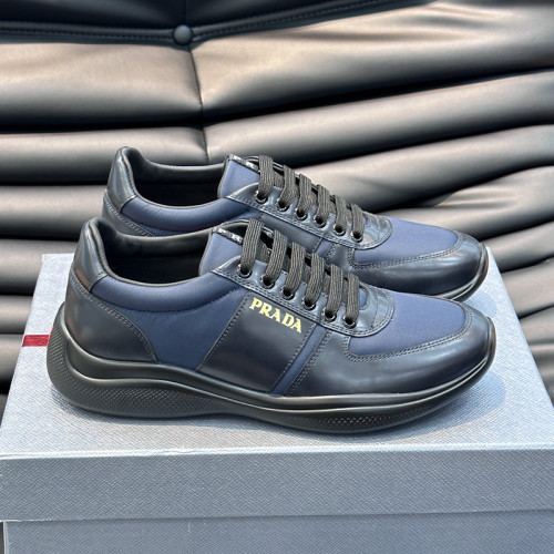 Prada Mens Shoes Casual Luxury Brand Breathable Sneakers with Original Box Downtown leather sneakers 2EE364_3LKG_F098Z with Original Box Whatsapp【+1-3239614486】