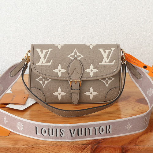 Louis Vuitton Womens Bags Shoulder Bag Luxury Brand Fashion Diane Bicolor Monogram Empreinte Leather M46583 with Original Box Whatsapp【+1-3239614486】