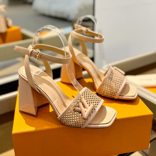 Louis Vuitton Womens Shoes Sandals High Heel 8cm Luxury Brand with Original Box Whatsapp 【+1-3239614486】