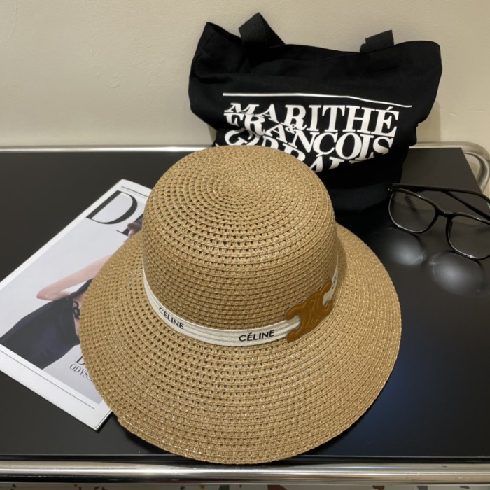 Celine Womens Hats Luxury Brand Design Celine Straw Hat with Original Box Whatsapp 【+1-3239614486】