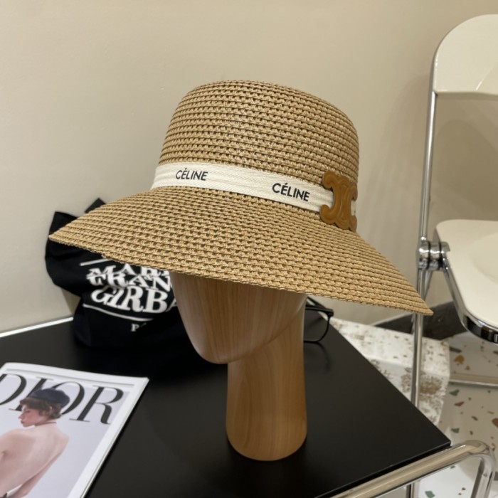 Celine Womens Hats Luxury Brand Design Celine Straw Hat with Original Box Whatsapp 【+1-3239614486】
