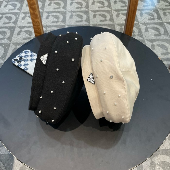 Prada Womens Hats Luxury Brand Design Prada Beret Hat with Original Box Whatsapp【+1-3239614486】