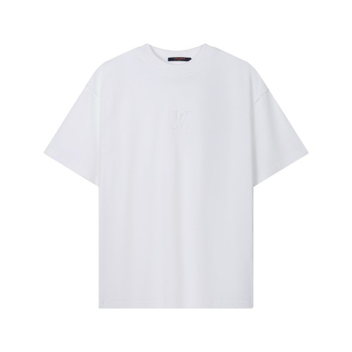 Louis Vuitton Luxury Brand Men Womens Short Sleeve T-Shirt Embossed LV T-Shirt 1AA5E4 Whatsapp 【+1-3239614486】