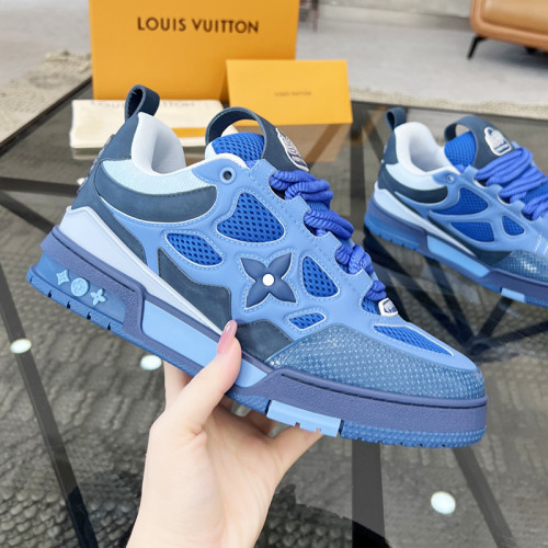 Louis Vuitton Mens Shoes Fashion Sneakers Design Luxury Brand LV TRAINER SNEAKER Mix of materials with Original Box 1AB9XJ Whatsapp 【+1-3239614486】