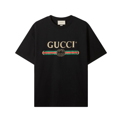 Gucci Luxury Brand Women Mens Short Sleeve T-Shirt OVERSIZE WASHED T-SHIRT WITH GUCCI LOGO Whatsapp 【+1-3239614486】