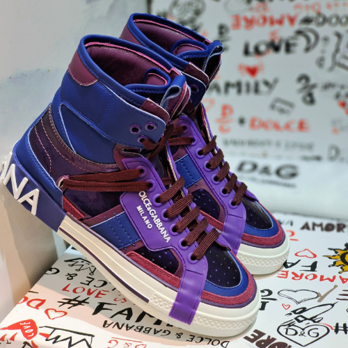 Dolce&Gabbana Men Shoes Sneakers Luxury Brand Calfskin Custom 2.Zero sneakers in Mixed Materials CS1973AQ7128S453 with Original Box Whatsapp 【+1-3239614486】