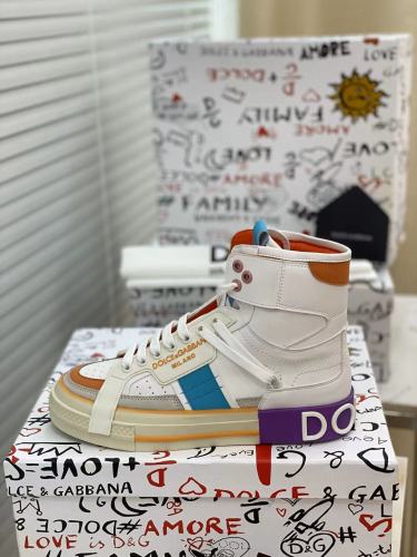 Dolce&Gabbana Men Shoes Sneakers Luxury Brand Calfskin Custom 2.Zero sneakers in Mixed Materials CS1973AQ7128S453 with Original Box Whatsapp 【+1-3239614486】