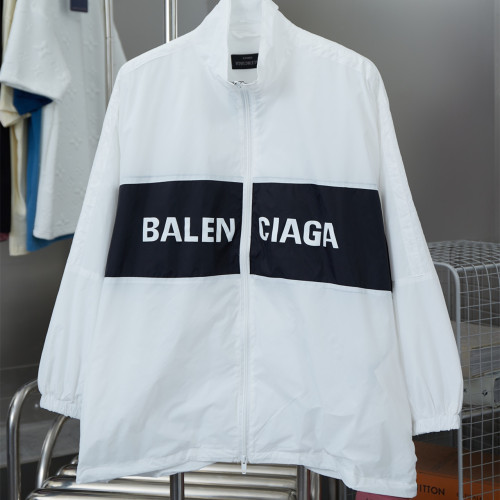 Balenciaga Men Womens Jackets Coat Luxury Brand Mens Jacket BALENCIAGA ZIP-UP JACKET IN WHITE  Top Quality Whatsapp【+1-3239614486】