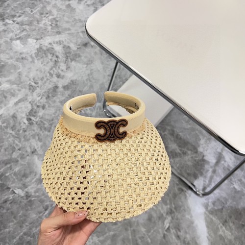 Celine Womens Hats Luxury Brand Design Celine Straw Visor Hat with Original Box Whatsapp 【+1-3239614486】